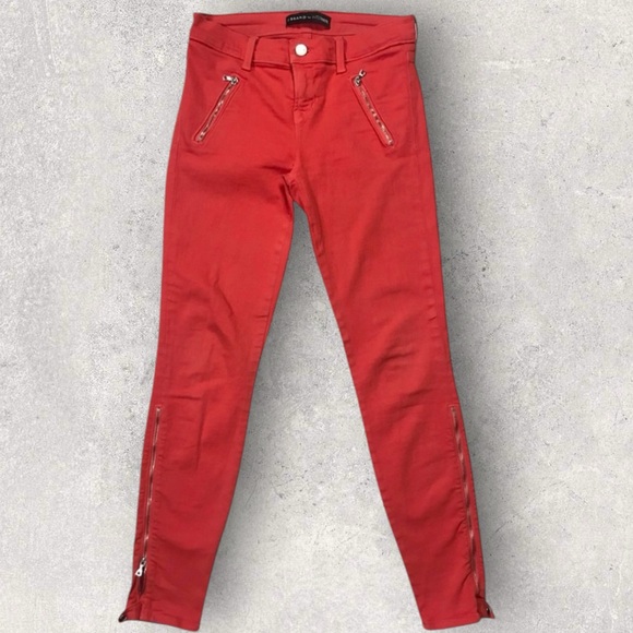 J Brand Intermix Skinny Jeans Low Fiery Red 24 - Picture 8 of 8